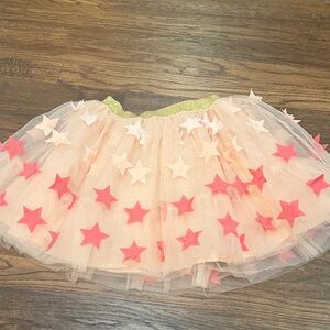 Mini Boden Blush Pink Skirt with Gold Highlights